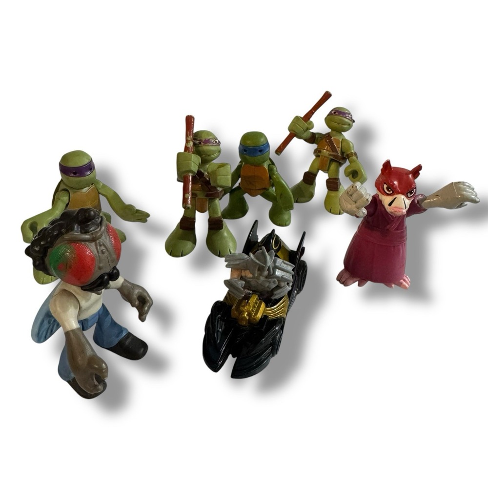 TMNT Teenage Mutant Ninja Turtles MINI Figures 2.5" Lot Of 7‎ - Picture 3 of 12